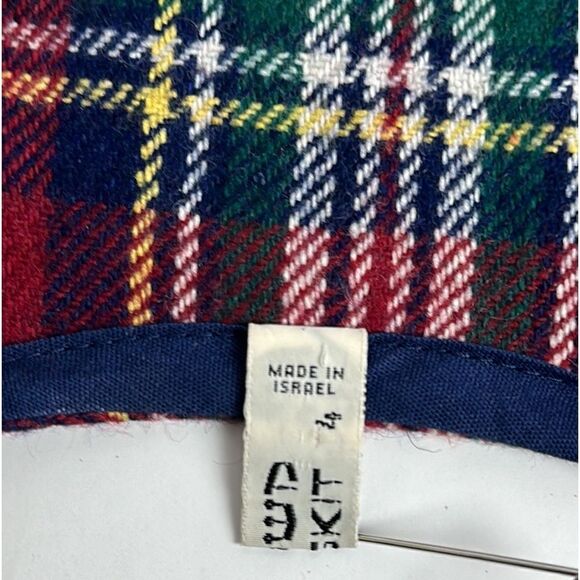 Vintage MASKIT Israel Plaid Wool Button Front Sleeveless Dress size 4 - Picture 7 of 8